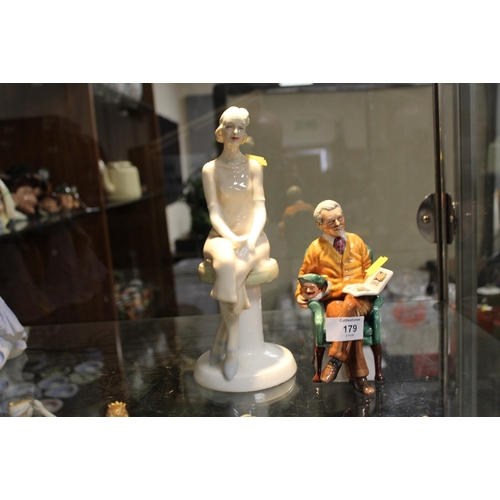 179 - A ROYAL DOULTON 'PRIDE AND JOY' FIGURE HN 2945, TOGETHER WITH A ROYAL DOULTON REFLECTIONS FIGURE 'CO... 