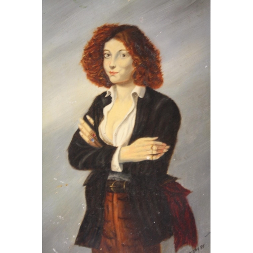21 - A COLLECTION OF UNFRAMED OIL PAINTINGS TO INCLUDE PORTRAIT STUDIES, LANDSCAPES ETC - LARGEST 60.5 CM... 