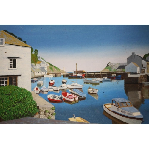 34 - A COLLECTION OF UNFRAMED OIL ON BOARD PAINTINGS OF HARBOUR SCENES, SOME SIGNED N K DAY