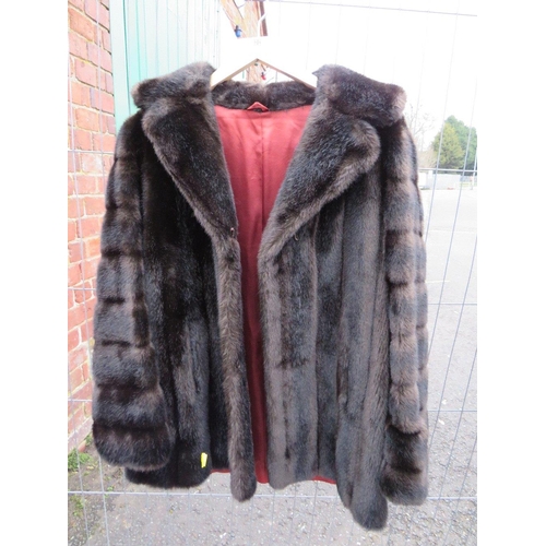 75 - THREE VINTAGE FAUX FUR JACKETS TO INCLUDE TWO FRENCH TISSAVEL EXAMPLES (Sizes 1 x 36 2 and 2 x 40