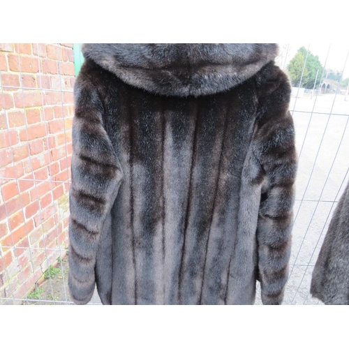 75 - THREE VINTAGE FAUX FUR JACKETS TO INCLUDE TWO FRENCH TISSAVEL EXAMPLES (Sizes 1 x 36 2 and 2 x 40
