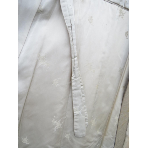 79 - A VINTAGE CREAM / PEARL MINK FUR AND LEATHER COAT, fully lined, velcro fasteners, approx size 36