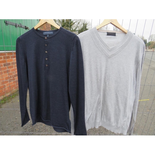 82 - FOUR GENT SHIRTS - Mulberry L, Robert Graham M, etc., together with two jumpers - Nicole Farhi L, Gi... 