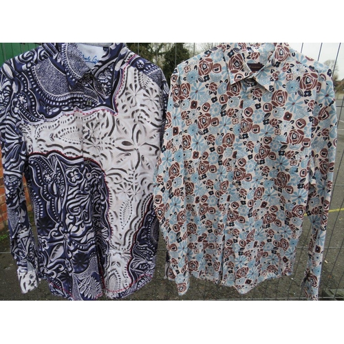 82 - FOUR GENT SHIRTS - Mulberry L, Robert Graham M, etc., together with two jumpers - Nicole Farhi L, Gi... 