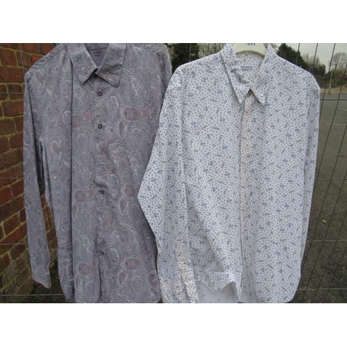 82 - FOUR GENT SHIRTS - Mulberry L, Robert Graham M, etc., together with two jumpers - Nicole Farhi L, Gi... 