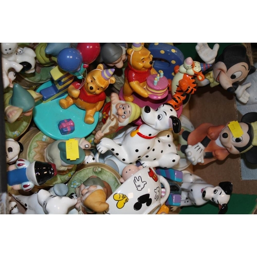 103 - A COLLECTION OF DISNEY RELATED CERAMIC FIGURES, COLLECTORS PLATES ETC