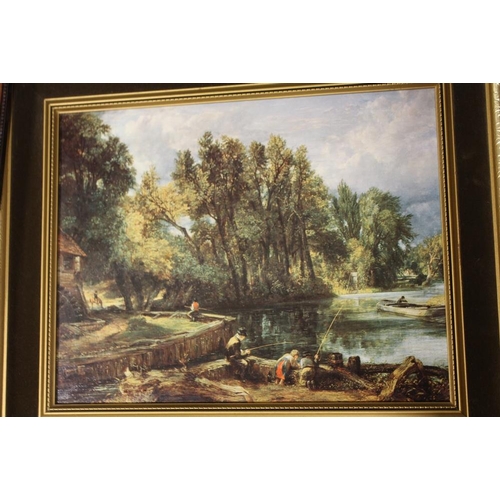 65 - A BOX OF ASSORTED PRINTS TO INCLUDE GILT FRAMED EXAMPLES