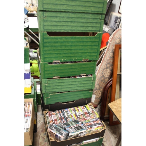 87 - TEN TRAYS OF DVD'S