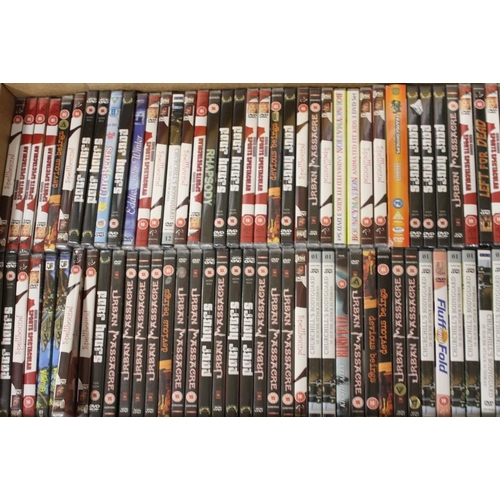 88 - TEN TRAYS OF DVDS