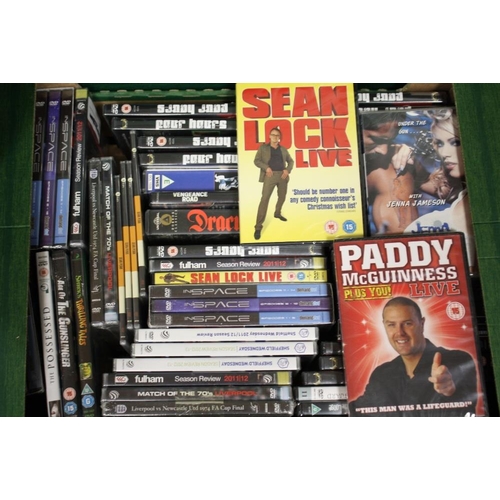 89 - TEN TRAYS OF DVDS