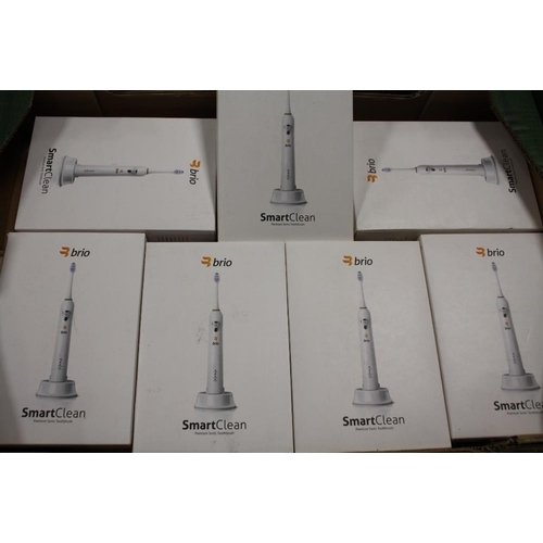 91 - A TRAY OF BOXED BRIO SMART CLEAN ELECTRIC TOOTH BRUSHES