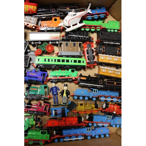 96 - A TRAY OF MOSTLY ERTL THOMAS THE TANK ENGINE TRAINS AND ACCESSORIES ETC