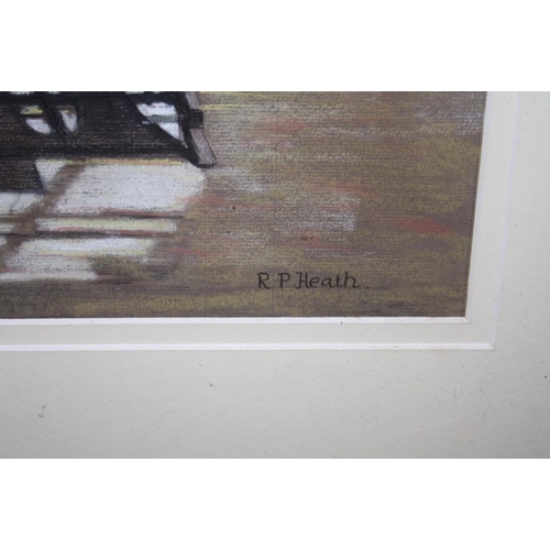 14 - A FRAMED AND GLAZED PASTEL ENTITLED 'GRANDMA'S CHAIR' SIGNED R P HEATH