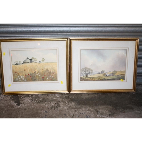 18 - A PAIR OF FRAMED AND GLAZED WATERCOLOURS SIGNED BY JACK ELLIOTT