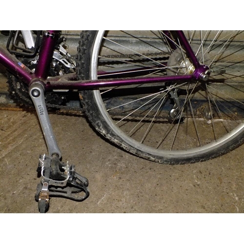 504 - A PURPLE ALUMINIUM TREK BICYCLE