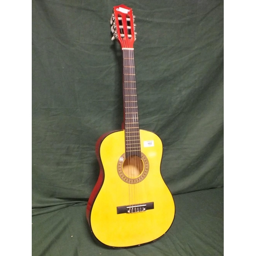 102 - A MODERN CHILD'S SIZE ACOUSTIC GUITAR