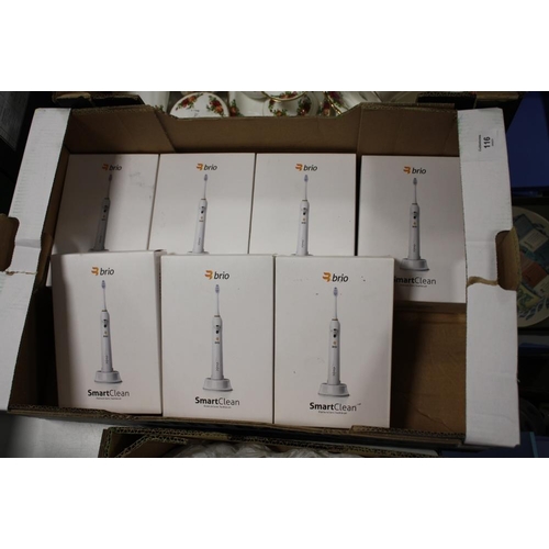 116 - SEVEN BOXED BRIO SMARTCLEAN ELECTRIC TOOTHBRUSHES