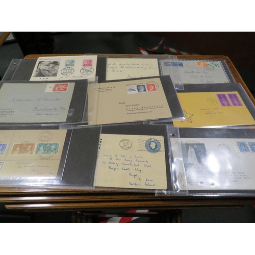 376 - A FIRST DAY COVER ALBUM CONTAINING WAR TIME STAMPS AND HISTORICAL INTEREST EXAMPLES, EARLY USA FIRST... 