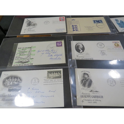 376 - A FIRST DAY COVER ALBUM CONTAINING WAR TIME STAMPS AND HISTORICAL INTEREST EXAMPLES, EARLY USA FIRST... 