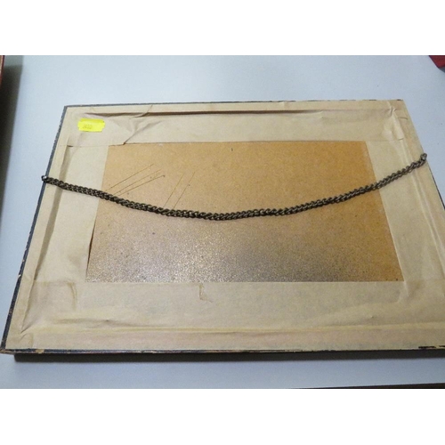 377 - A SHEET OF 50 WW2 DEUTCHES REICH STAMPS SHOWING THE PROFILE OF ADOLF HITLER SET IN A PERIOD GLAZED F... 