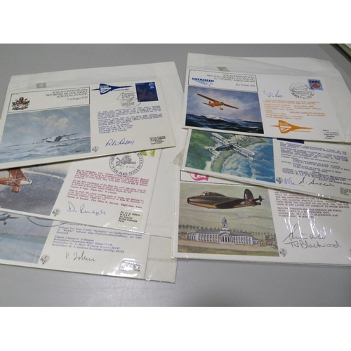 378 - A COLLECTION OF AVIATION THEMED / COMMEMORATIVE FLIGHTS 'FLOWN' FIRST DAY COVERS TO INCLUDE 16 SIGNE... 