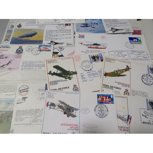 378 - A COLLECTION OF AVIATION THEMED / COMMEMORATIVE FLIGHTS 'FLOWN' FIRST DAY COVERS TO INCLUDE 16 SIGNE... 