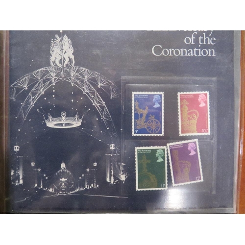 380 - AN ALBUM OF POST OFFICE FIRST DAY COVERS,  TOGETHER WITH THREE COMMEMORATIVE COINS AND STAMPS FIRST ... 