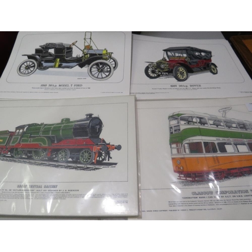 382 - A COLLECTION OF LATE 1960S EDMUND JOHNS LIMITED EDITION TRANSPORTATION THEMED PRINTS COMPRISING 11 C... 