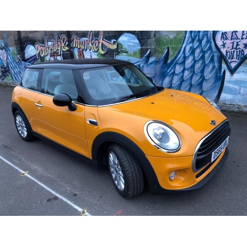 501 - A 2015 ORANGE / BLACK MINI COOPER 'DS65 URL' PETROL 1.5L AUTOMATIC, APPROX 600 MILES, MOT EXPIRED 22... 