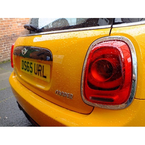 501 - A 2015 ORANGE / BLACK MINI COOPER 'DS65 URL' PETROL 1.5L AUTOMATIC, APPROX 600 MILES, MOT EXPIRED 22... 