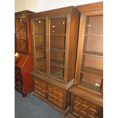 624 - A PAIR OF 'YOUNGER & SONS' GLAZED BOOKCASES H-184 W-102 CM (2)