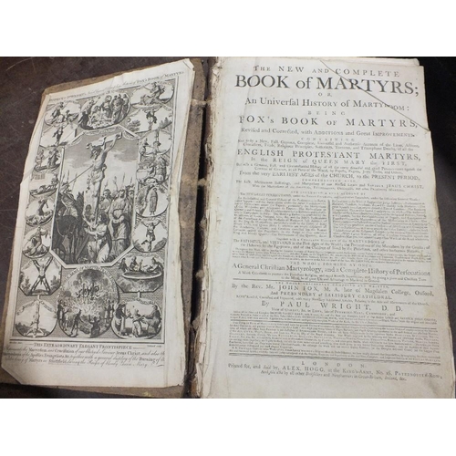 92 - AN ANTIQUE COPY OF THE BOOK OF MARTYRS A/F