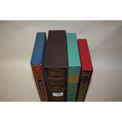 269 - FOUR FOLIO SOCIETY BOOKS, LIFE OF HEROD, I CLAUDIUS, HISTORY OF ROME AND THE TWELVE CEASARS