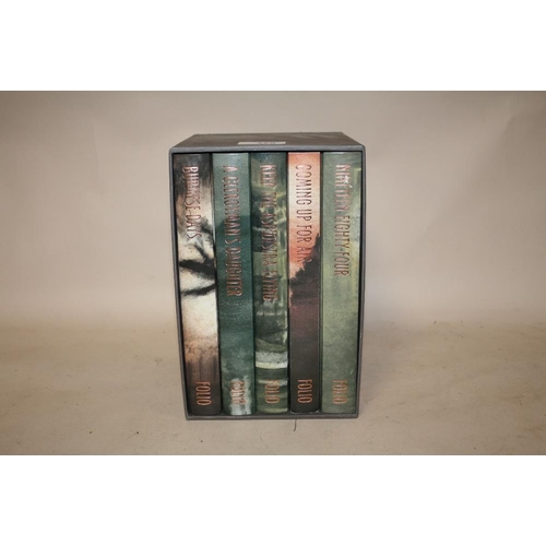 275 - A BOX FOLIO SOCIETY GEORGE ORWELL COMPLETE NOVELS FIVE BOOK SET