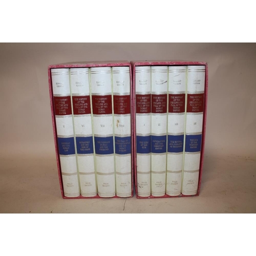 276 - EIGHT FOLIO SOCIETY VOLUMES OF 'THE HISTORY OF THE DECLINE AND FALL OF THE ROMAN EMPIRE'