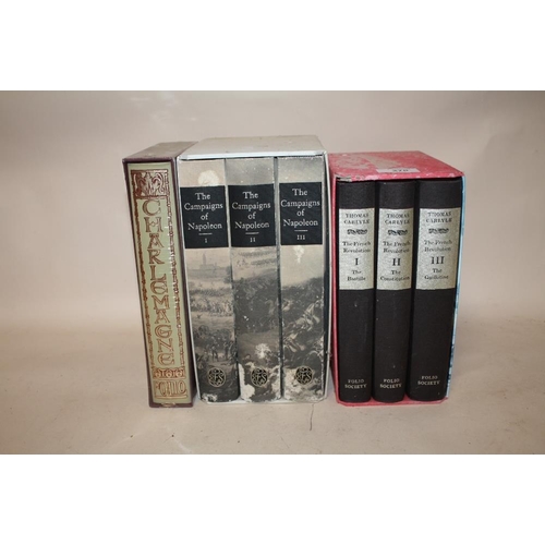 278 - SEVEN FOLIO SOCIETY BOOKS TO INCLUDE 'CAMPAIGNS OF NAPOLEON' THREE BOOK SET, THOMAS CARLISLE 'THE FR... 