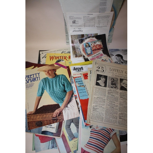 293 - A QUANTITY OF VINTAGE KNITTING PATTERNS TO INCLUDE OUTFITS FOR ACTION MAN