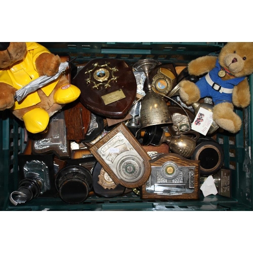 296 - A COLLECTION OF CYCLING TROPHIES AWARDING TO G.B. TILDESLEY