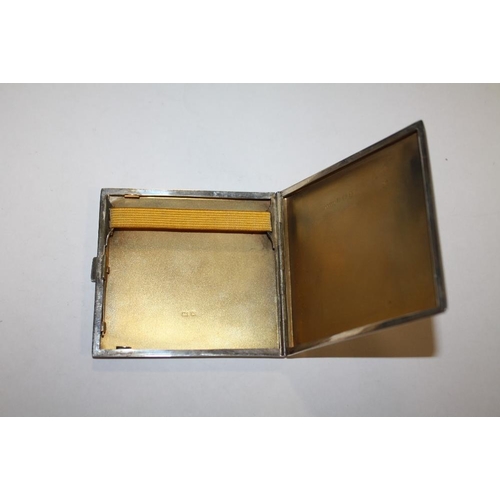 343 - A HALLMARKED SILVER CIGARETTE CASE