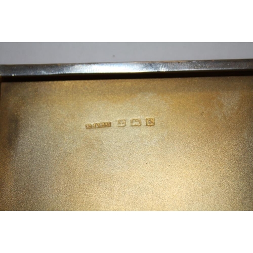343 - A HALLMARKED SILVER CIGARETTE CASE