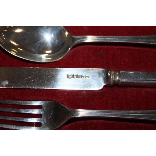 344 - A CASED HALLMARKED SILVER CHRISTENING SET