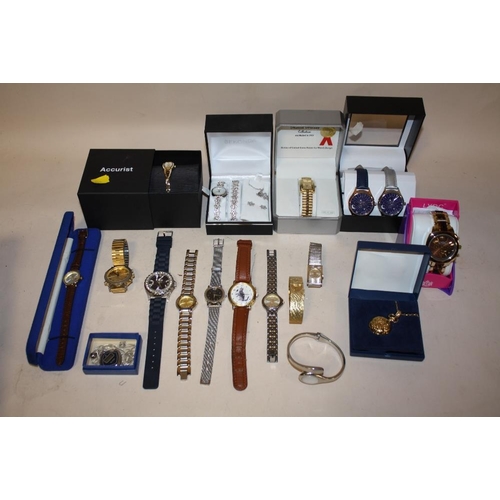 375 - A TRAY OF MODERN LADIES WRISTWATCHES