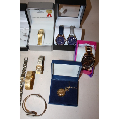 375 - A TRAY OF MODERN LADIES WRISTWATCHES