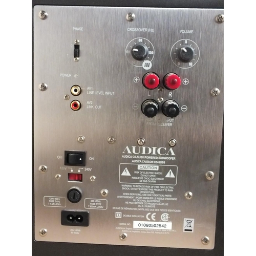 538 - AN AUDICA SUBWOOFER ( NO POWER LEADS )