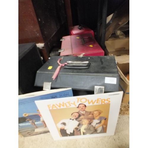 133 - A COLLECTION OF LP RECORDS TO INCLUDE THE HOLLIES (3 CASES)