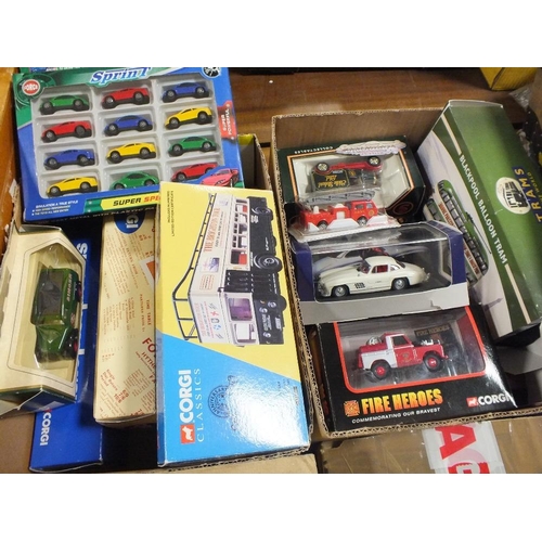 183 - A COLLECTION OF DIE CAST TOY CARS TO INCLUDE CORGI, DAYS GONE BY, ETC.