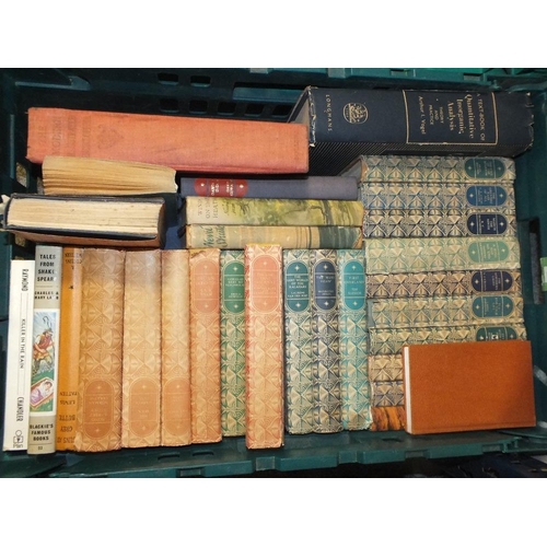 187 - THREE TRAYS OF VINTAGE BOOKS (PLASTIC TRAYS NOT INCLUDED)