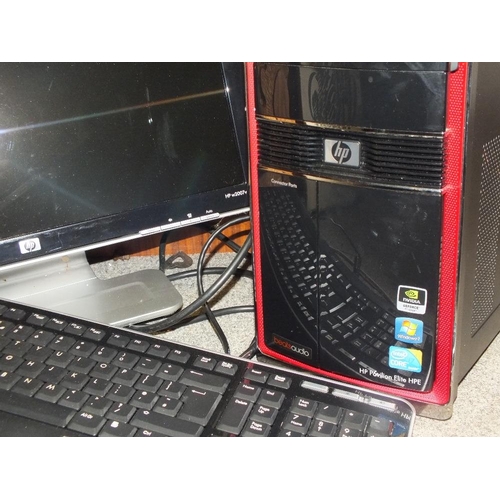 218 - A HP PAVILION ELITE HPE SERIES COMPUTER WITH MONITOR AND KEYBOARD