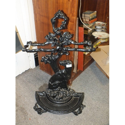 231 - A CAST METAL STICK STAND IN THE STYLE OF COALBROOKDALE