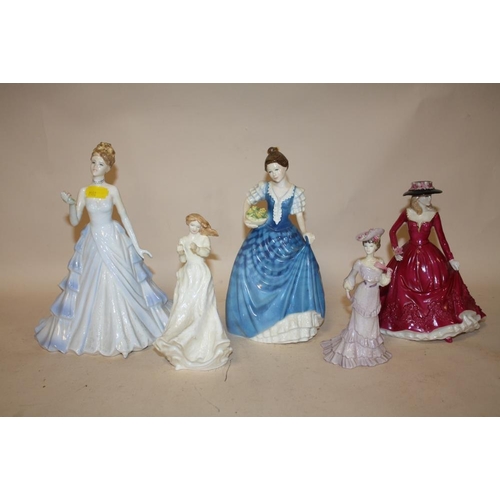 391 - A COLLECTION OF LADY FIGURES COMPRISING OF ROYAL DOULTON 'HELEN' HN3601, 'THANK YOU' HN3390, COALPOR... 